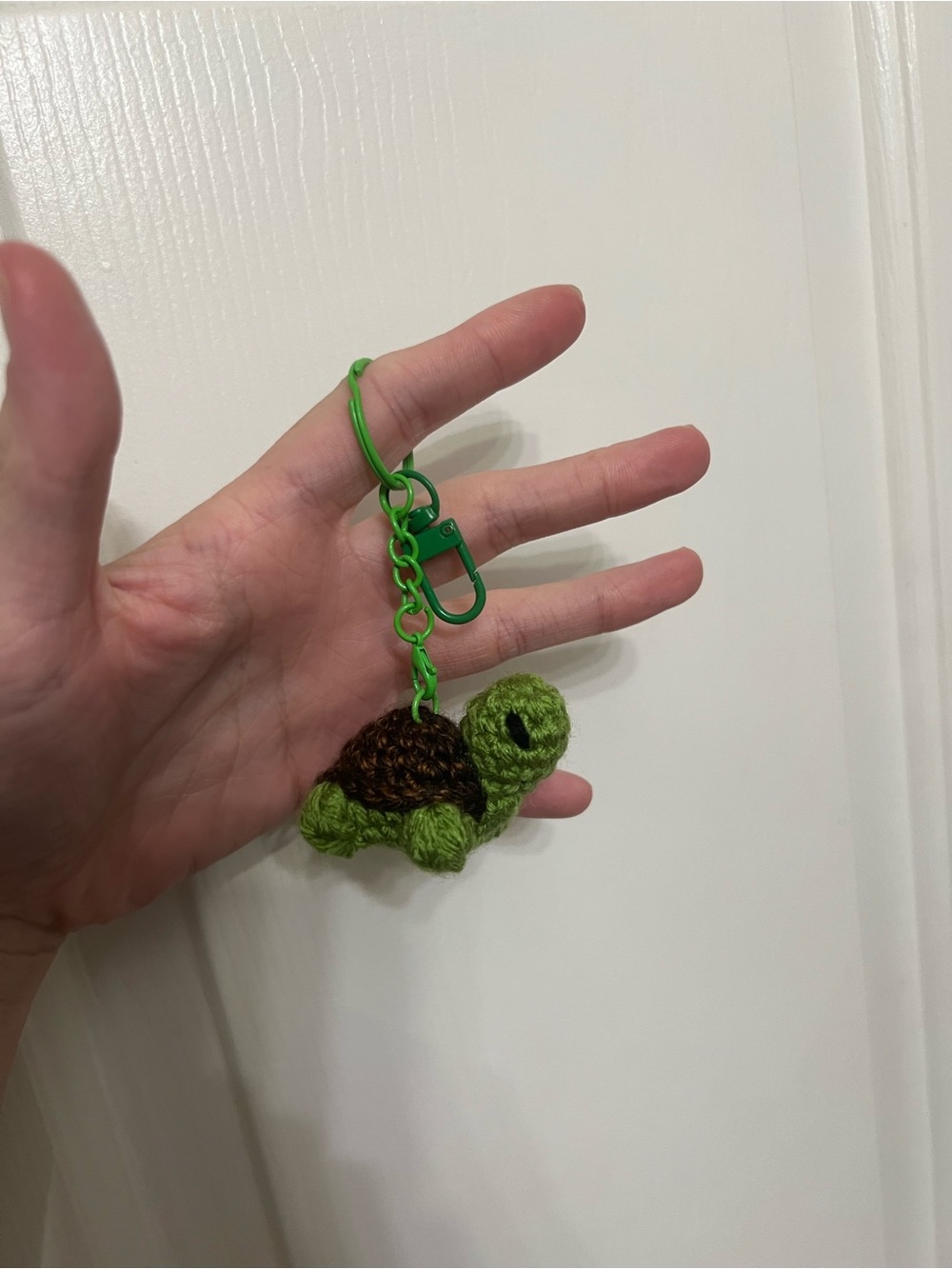 Mini Crocheted Turtle Keychain 🐢 - Picture 8 of 9